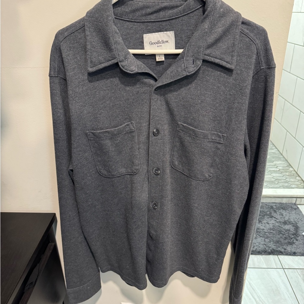 Goodfellow & Co Gray Men's Button Up
